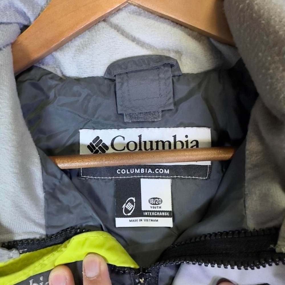 Columbia Youth Interchange Jacket 18/20 Black Gray Winter Coat - Picture 3 of 5